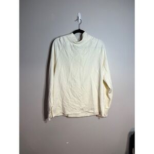 VARLEY Ivory Mock Neck Pullover Sweatshirt Drawstring Waist‎ Women's XS